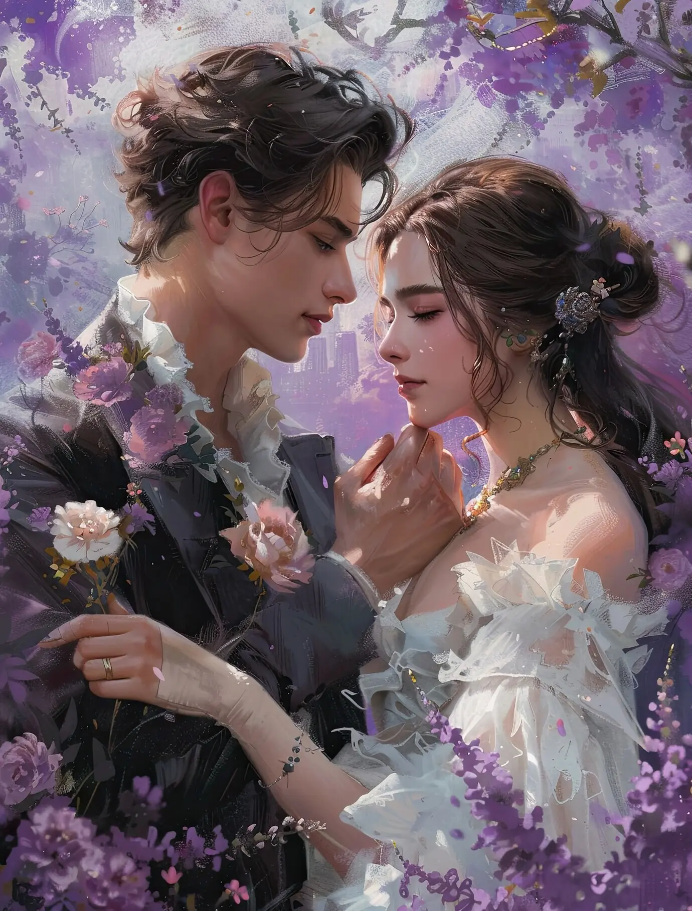 Digitalkunst mit einer Prinzessin und einem Prinzen